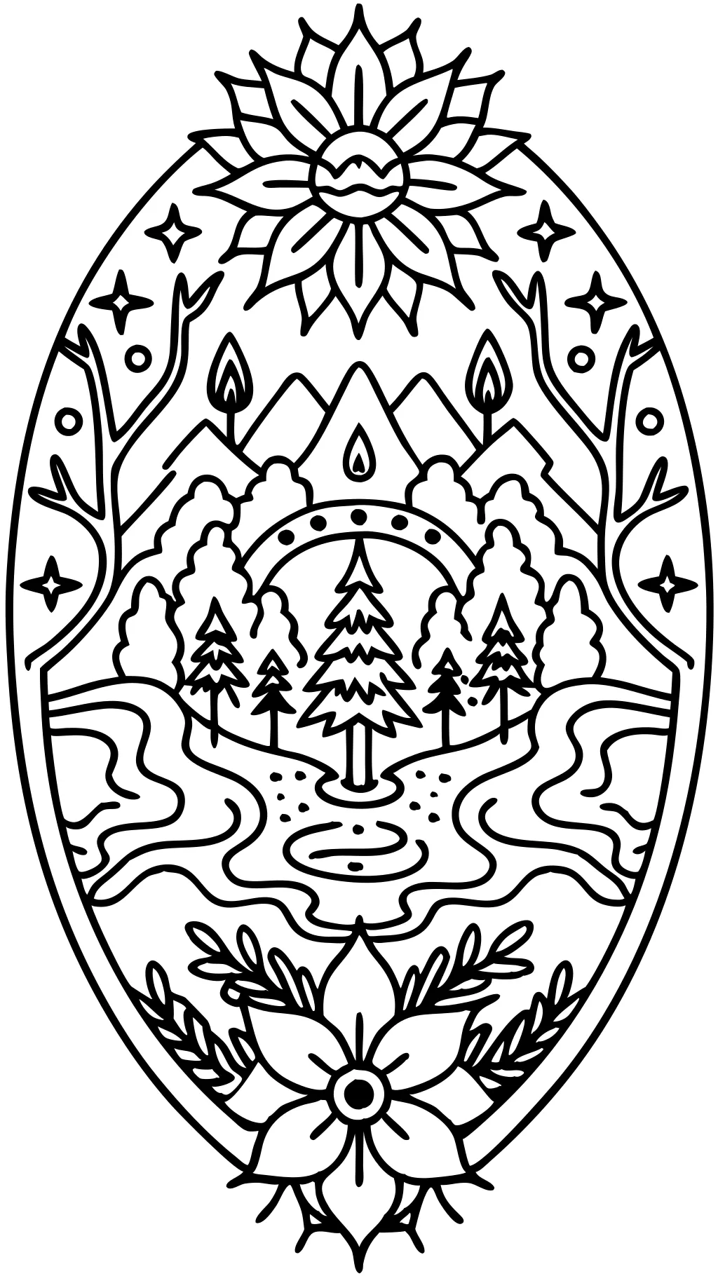 coloring pages of nature for adults